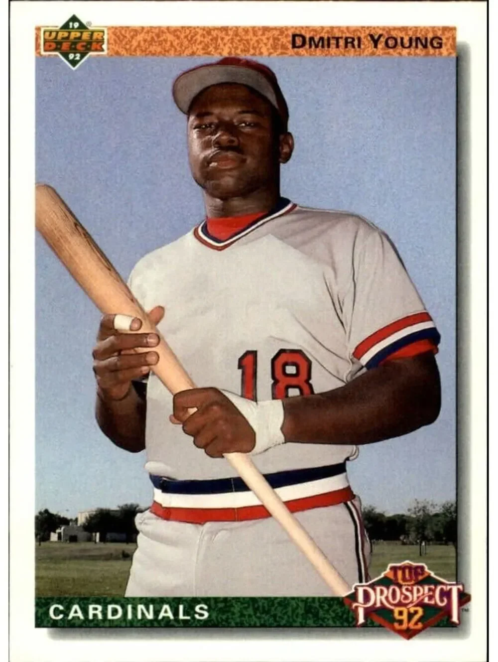 Dmitri Young 1992 Upper Deck MLB #58 Baseball Card St. Louis Cardinals